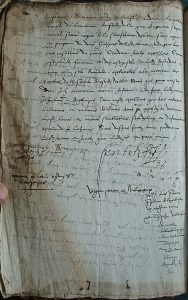Arrêt du 7 juin 1579 verso, Archives départementales de la Gironde. Photo A. Legros.
